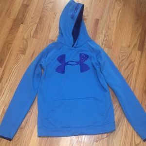 Under Armour Boys Blue Storm Logo Sweatshirt YXL